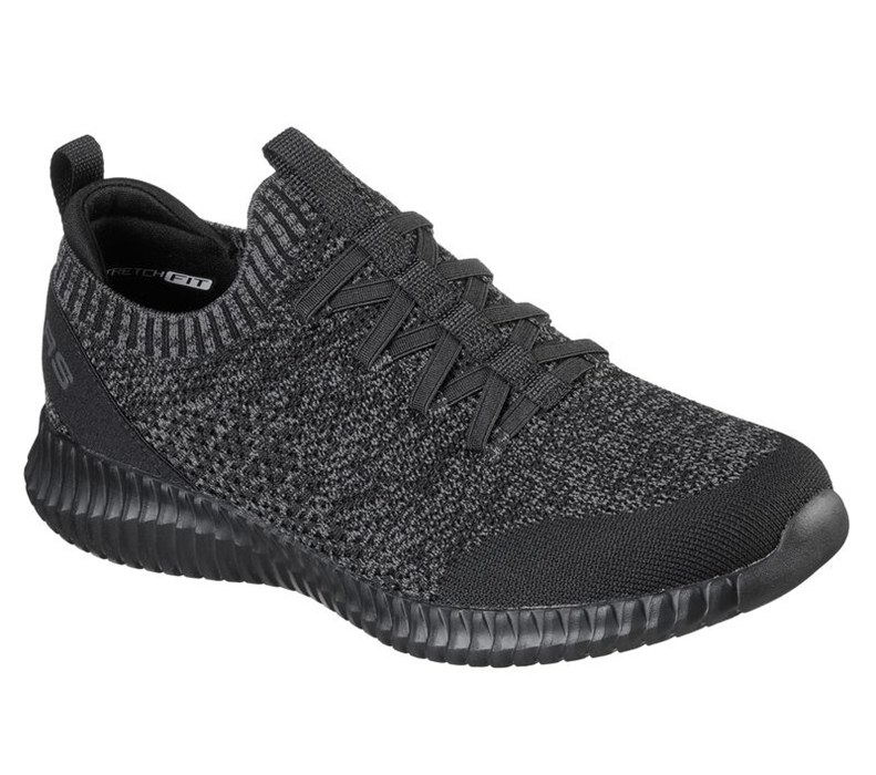 Skechers Herr Svarta Sneakers - Elite Flex - Karnell - Sverige (KWMJB-1407)